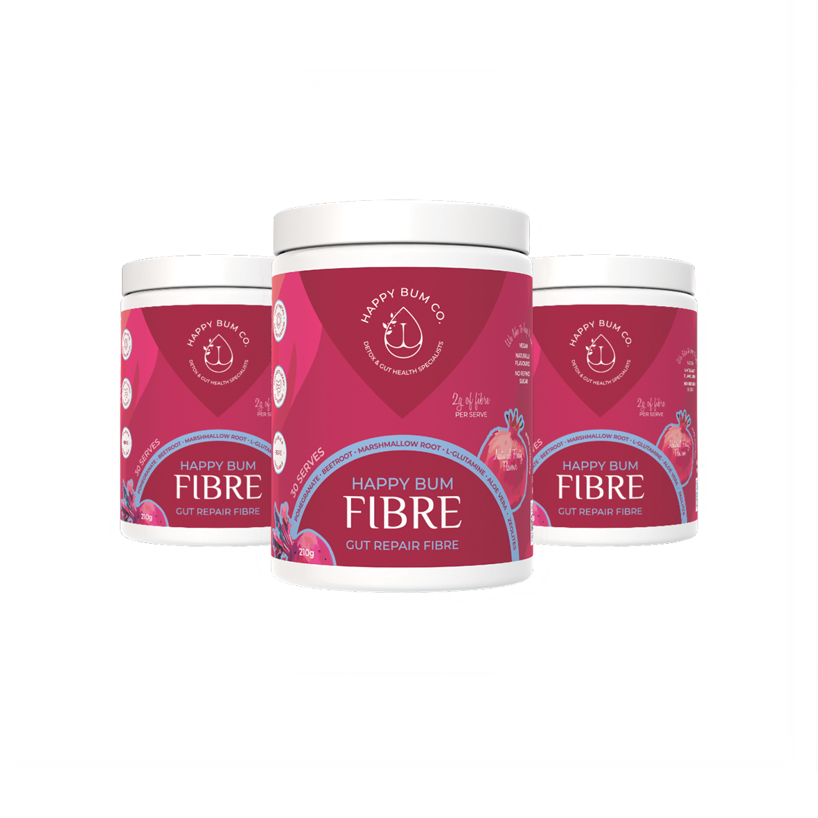 Happy Bum FIBRE x 3 - Everyday Digestive Well-Being