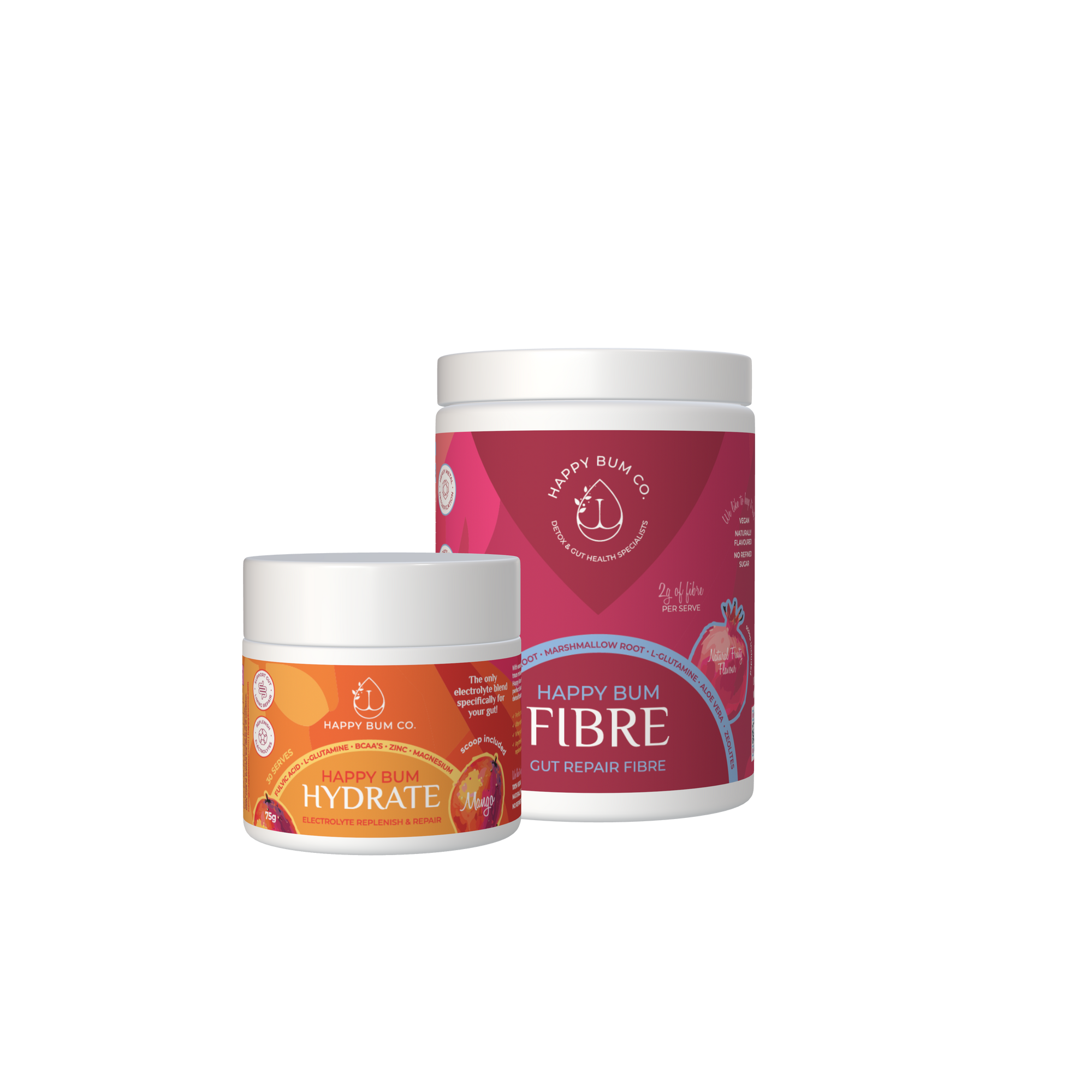 Happy Bum Hydrate + Fibre Bundle -  NEW BLENDS - Electrolyte & Fibre Support
